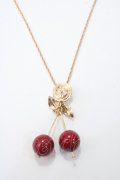 m petit by misako / AMサクランボネックレス  中赤 Y-25-05-16-006-LO-AC-SZ-ZY