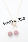 m petit by misako / AMサクランボネックレス  中赤 Y-25-05-16-006-LO-AC-SZ-ZY