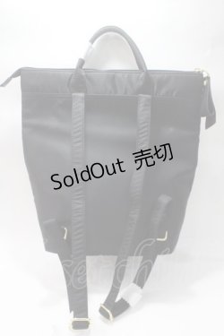 画像2: axes femme / モチーフ刺繍ナイロンリュック  黒 Y-25-05-16-052-AX-BG-SZ-ZT335