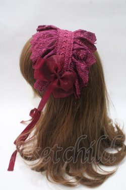 画像2: ATELIER PIERROT / Gothic Lattices Headdress  ワイン Y-25-05-16-057-EL-AC-SZ-ZY