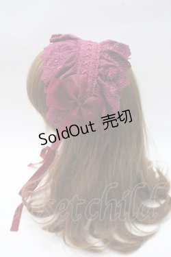 画像2: ATELIER PIERROT / Gothic Lattices Headdress  ワイン Y-25-05-16-057-EL-AC-SZ-ZY