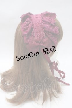 画像3: ATELIER PIERROT / Gothic Lattices Headdress  ワイン Y-25-05-16-057-EL-AC-SZ-ZY