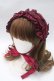 画像1: ATELIER PIERROT / レースフリルヘッドドレス  ボルドー Y-25-05-16-058-EL-AC-SZ-ZY (1)