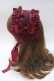 画像2: ATELIER PIERROT / レースフリルヘッドドレス  ボルドー Y-25-05-16-058-EL-AC-SZ-ZY (2)