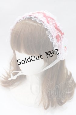 画像1: fancy doll / いちごギンガムチェックヘッドドレス  アカ Y-25-05-16-059-PU-AC-SZ-ZY