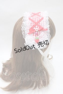 画像3: fancy doll / いちごギンガムチェックヘッドドレス  アカ Y-25-05-16-059-PU-AC-SZ-ZY