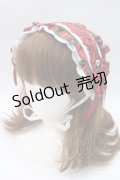 fancy doll / 赤チェックフリルヘッドドレス  赤 Y-25-05-16-060-PU-AC-SZ-ZY