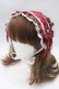 画像1: fancy doll / 赤チェックフリルヘッドドレス  赤 Y-25-05-16-060-PU-AC-SZ-ZY (1)