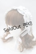 fancy doll / フリルチャームヘッドドレス  白 Y-25-05-16-061-PU-AC-SZ-ZY