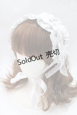 画像1: fancy doll / フリルチャームヘッドドレス  白 Y-25-05-16-061-PU-AC-SZ-ZY