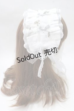 画像3: fancy doll / フリルチャームヘッドドレス  白 Y-25-05-16-061-PU-AC-SZ-ZY