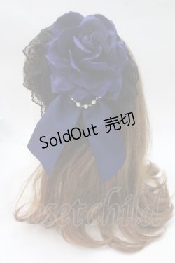 画像2: ATELIER PIERROT / 薔薇レースカチューシャ  ネイビー Y-25-05-16-065-EL-AC-SZ-ZY