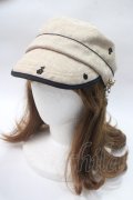 axes femme / 刺繍キャスケット  ベージュ Y-25-05-16-072-AX-AC-AS-ZY