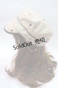 画像2: axes femme / 刺繍キャスケット  ベージュ Y-25-05-16-072-AX-AC-AS-ZT-K011