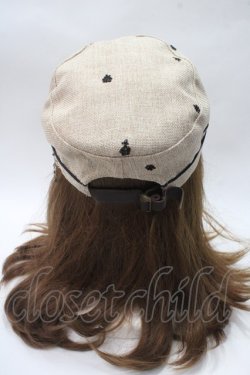 画像3: axes femme / 刺繍キャスケット  ベージュ Y-25-05-16-072-AX-AC-AS-ZY
