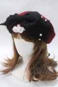 ATELIER PIERROT / おリボン薔薇ベレー帽  ボルドー Y-25-05-16-074-EL-AC-SZ-ZY