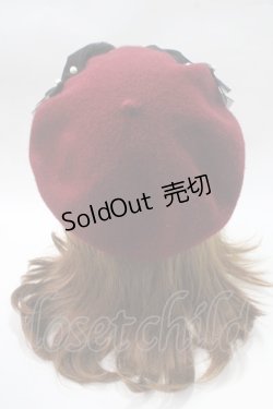 画像3: 【SALE】ATELIER PIERROT / おリボン薔薇ベレー帽  ボルドー Y-25-05-16-074-EL-AC-SZ-ZT-K011
