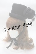BPN / 薔薇コサージュミニハット  黒 Y-25-05-16-075-GO-AC-SZ-ZY