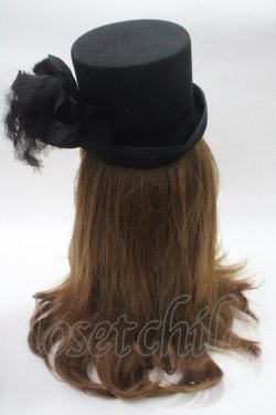 画像3: BPN / 薔薇コサージュミニハット  黒 Y-25-05-16-075-GO-AC-SZ-ZY