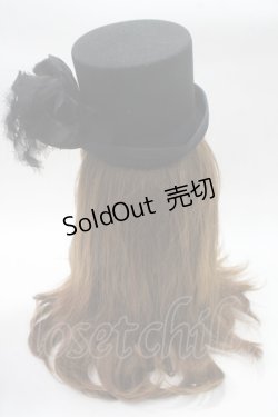画像3: BPN / 薔薇コサージュミニハット  黒 Y-25-05-16-075-GO-AC-SZ-ZY