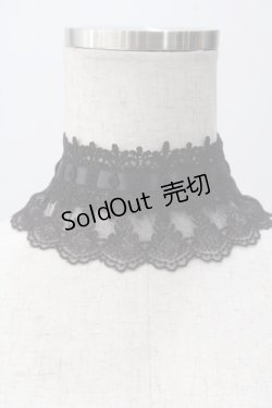 画像1: ATELIER PIERROT / 梯子レースチョーカー  黒 Y-25-05-16-078-EL-AC-SZ-ZY