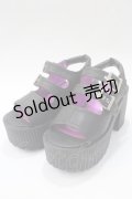 YOSUKE / 厚底ベルティッドサンダル S 黒 Y-25-05-16-085-PU-SH-SZ-ZY
