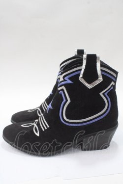 画像2: YOSUKE / ウエスタンブーツ 36(23cm) 黒 Y-25-05-16-086-PU-SH-SZ-ZY