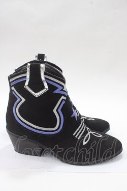 画像4: YOSUKE / ウエスタンブーツ 36(23cm) 黒 Y-25-05-16-086-PU-SH-SZ-ZY