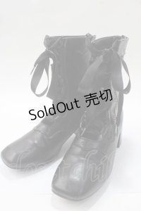axes femme / レースアップギリーブーツ  黒 Y-25-05-16-088-AX-SK-SZ-ZY