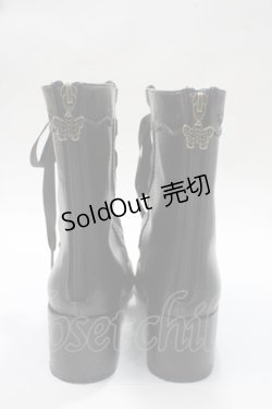 画像3: axes femme / レースアップギリーブーツ  黒 Y-25-05-16-088-AX-SK-SZ-ZY