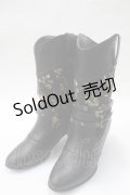 axes femme / ベルト付ミドルウエスタン M 黒 Y-25-05-16-092-AX-SH-SZ-ZY
