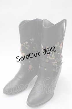 画像1: axes femme / ベルト付ミドルウエスタン M 黒 Y-25-05-16-092-AX-SH-SZ-ZY