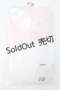 m petit by misako / AMNIタイツロゴ L-LL 濃白 Y-25-05-16-019-LO-SH-SZ-ZY