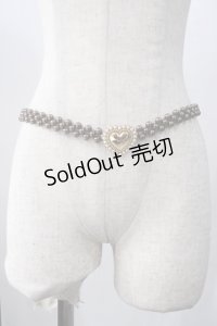 ｍ petit by misako / TT*AMハートパールベルト  中茶 Y-25-05-16-025-LO-ZA-SZ-ZY