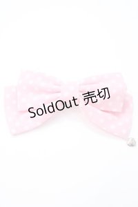 Angelic Pretty / ドットシフォンDollyバレッタ  ピンク Y-25-05-16-033-AP-AC-SZ-ZY