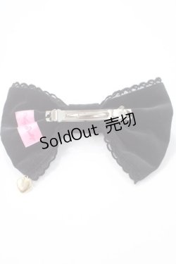 画像2: Angelic Pretty / Party Doll リボンバレッタ  黒 Y-25-05-16-035-AP-AC-SZ-ZY