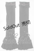 Ozz oneste / 薔薇刺繍編上げレースアームカバー  黒 Y-25-05-16-041-OO-ZA-SZ-ZY