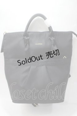 画像1: axes femme / モチーフ刺繍ナイロンリュック  黒 Y-25-05-16-052-AX-BG-SZ-ZT335