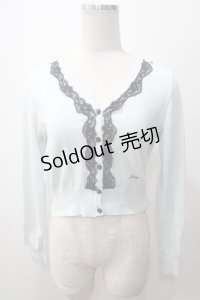 MILK / ランジェリーカーデ  サックス×ブラック Y-25-05-19-045-ML-TO-SZ-ZY