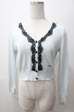 画像1: MILK / ランジェリーカーデ  サックス×ブラック Y-25-05-19-045-ML-TO-SZ-ZY