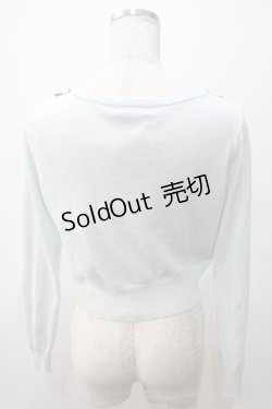 画像2: MILK / ランジェリーカーデ  サックス×ブラック Y-25-05-19-045-ML-TO-SZ-ZY