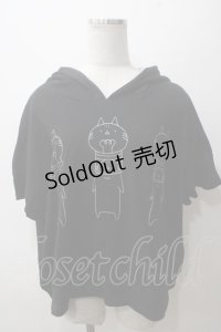 MINT NeKO / 電球ネコptトップス  黒 Y-25-05-19-052-HN-TO-SZ-ZY