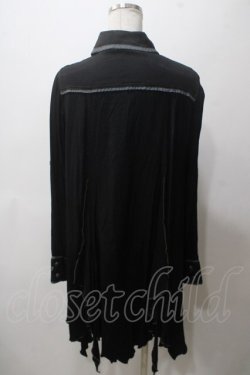 画像2: ALGONQUINS / 襟刺繍ヘイレムシャツワンピース F 黒 Y-25-05-19-055-AL-OP-SZ-ZY