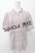 axes femme / カメオ付アンティークブラウス L アワピンク Y-25-05-19-007-AX-BL-SZ-ZY