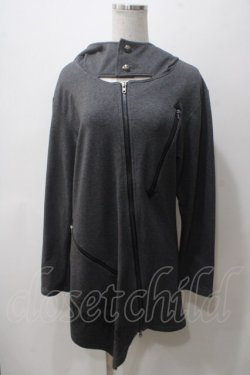 画像1: ALGONQUINS / 変形フードロングパーカー  グレー Y-25-05-19-062-AL-TO-SZ-ZY