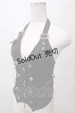 画像3: Ozz oneste / ホルターネックベスト  黒 Y-25-05-19-065-OO-JA-SZ-ZY