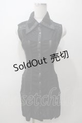 Ozz Croce / 後ろ編上げメッシュワンピース  黒 Y-25-05-19-066-OO-OP-SZ-ZY