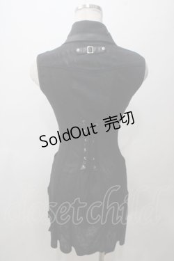 画像2: Ozz Croce / 後ろ編上げメッシュワンピース  黒 Y-25-05-19-066-OO-OP-SZ-ZY