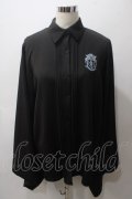 NieR Clothing / 着物袖風シャツ  黒 Y-25-05-19-073-PU-BL-SZ-ZY