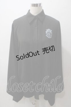 画像1: NieR Clothing / 着物袖風シャツ  黒 Y-25-05-19-073-PU-BL-SZ-ZY